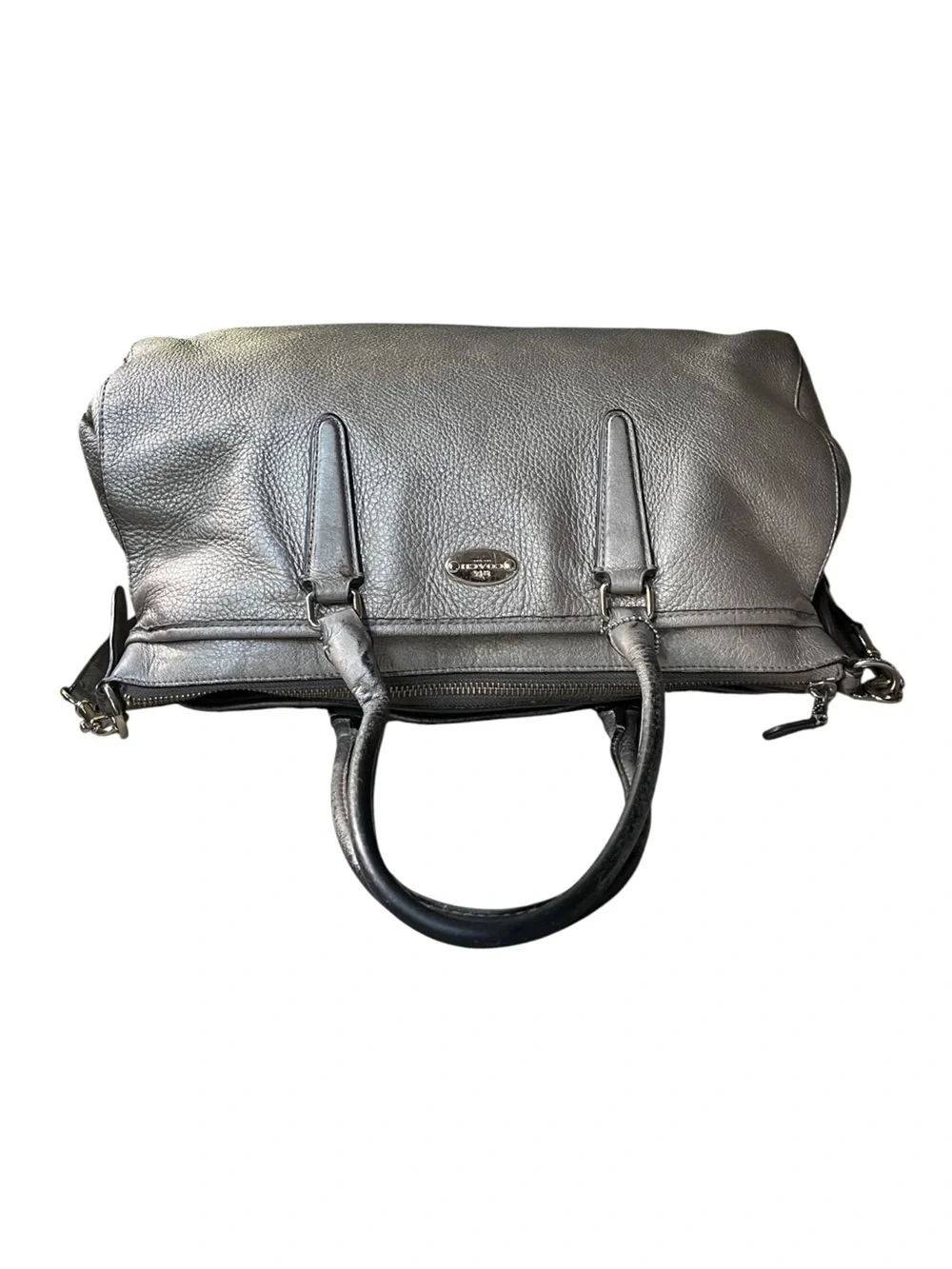Coach Morgan Satchel Crossbody Bag in Soft Gold Pebbled Leather - Picture 7 of 14